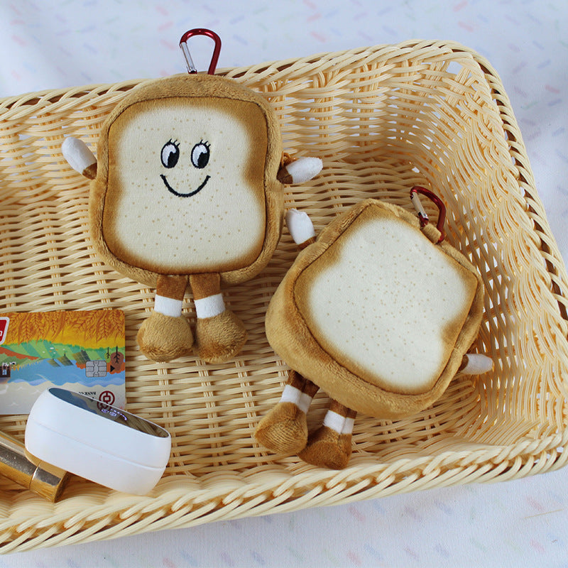 Hamburger Toast Bread Plush Pendant Ornaments For Backpacks