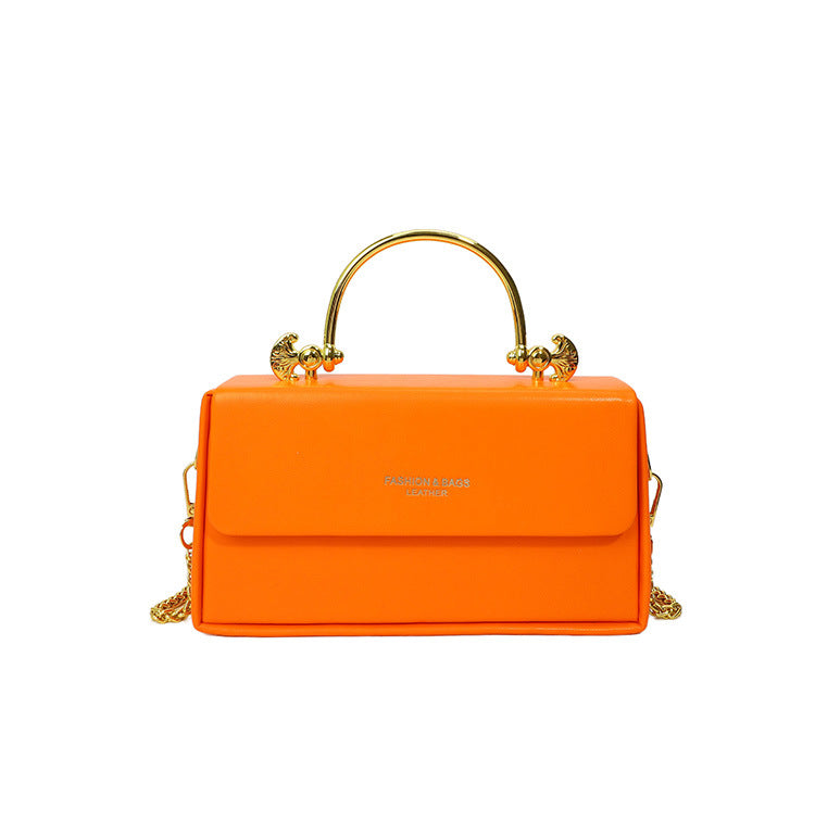 Women's Summer Texture Chain Fashion Box Personality Shoulder Bags