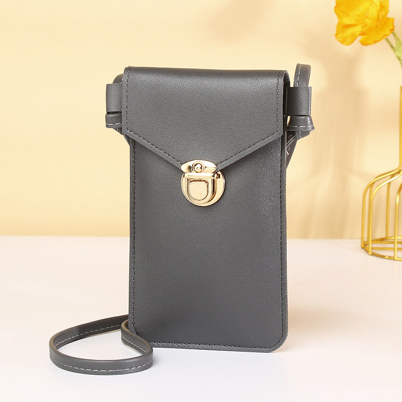 Mobile Transparent Touch Screen Female Retro Phone Bags