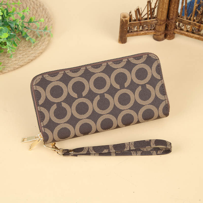 Long Large Capacity Double Zip Clutch Ladies Wallets