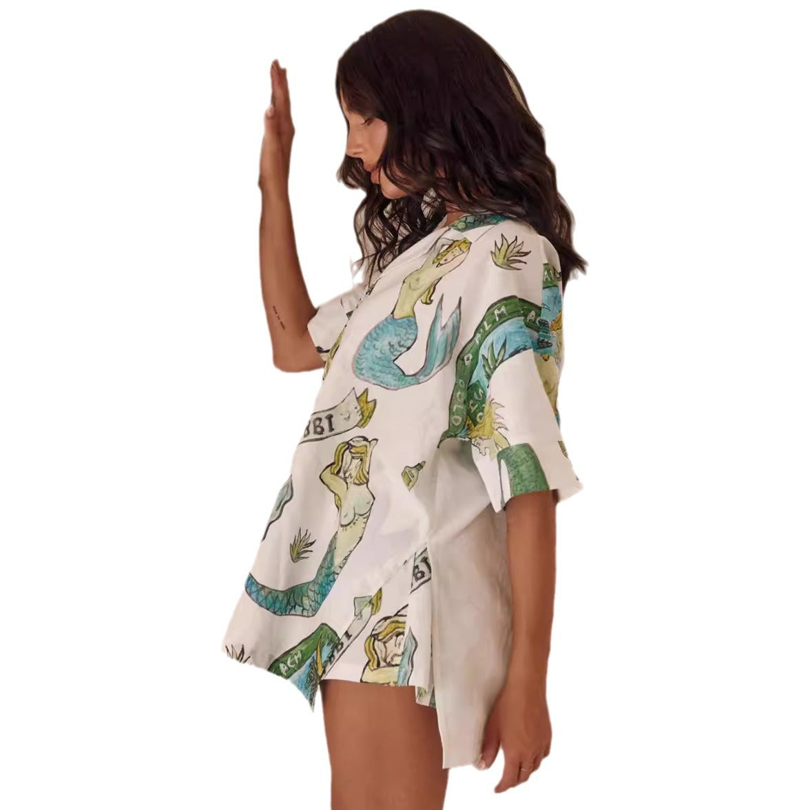 Classy Fashion Printed Linen Leisure Shirt Suits