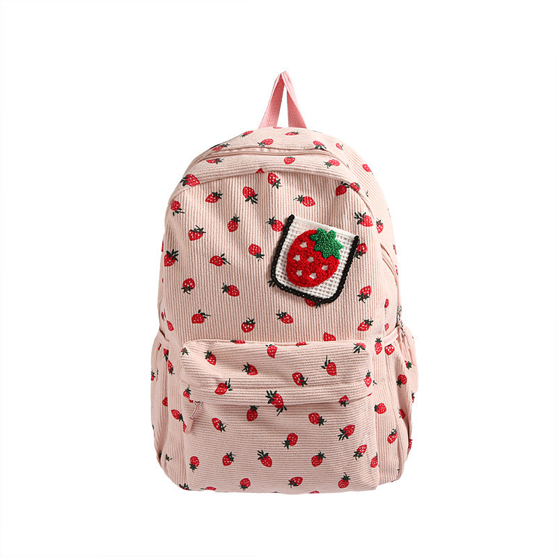 Women's Style College Floral Korean Print Backpacks