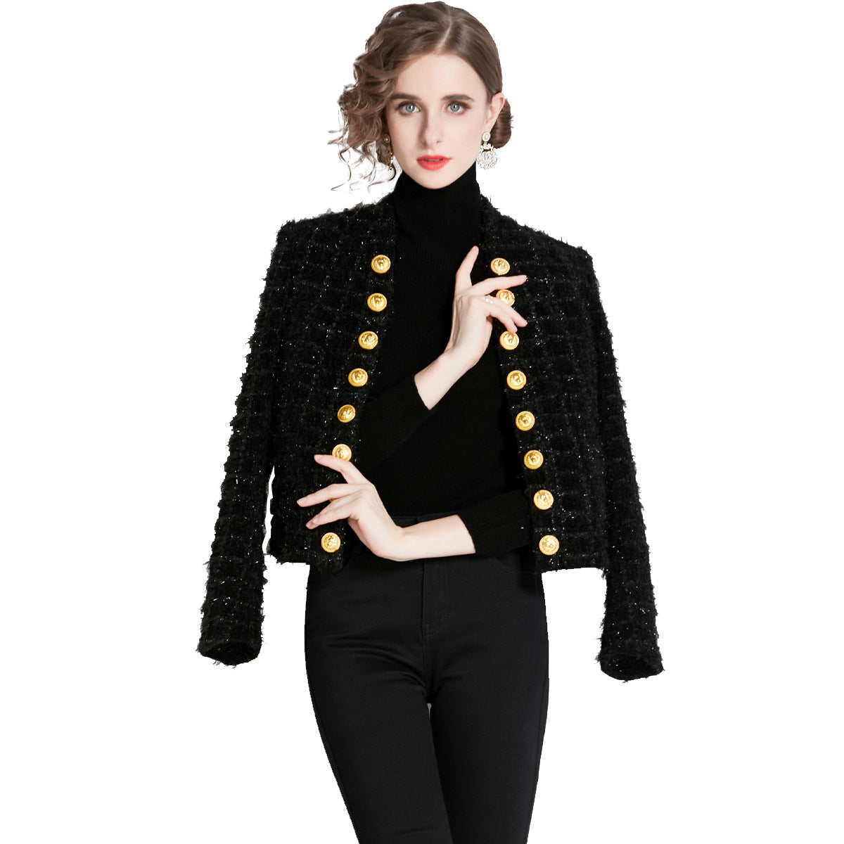 Women's Goods Temperament Small Western Style Tassel Double Row Cardigans