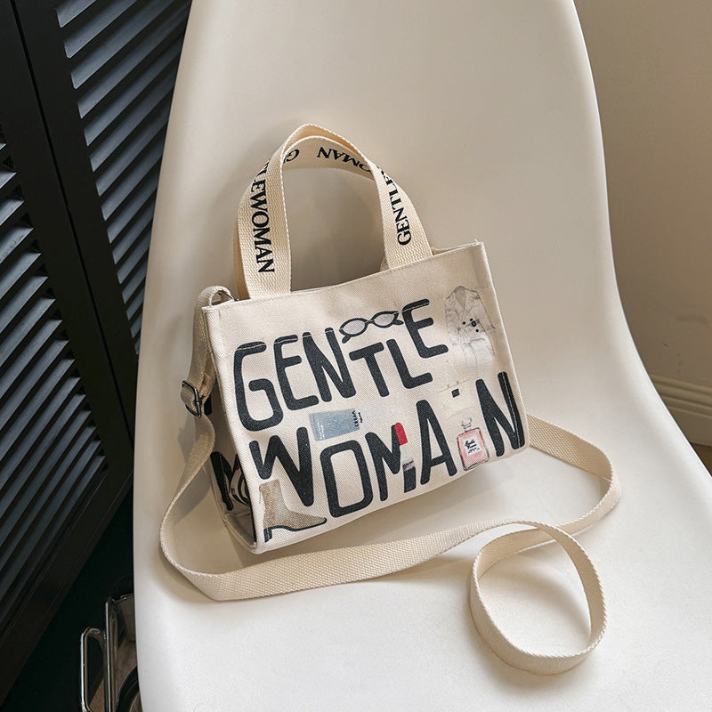 Classy Glamorous Letter Commuter Fashion Canvas Shoulder Bags