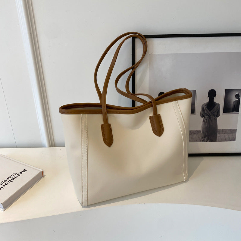 Women's High-grade Retro Simple Commuter Large Capacity Tote Bags