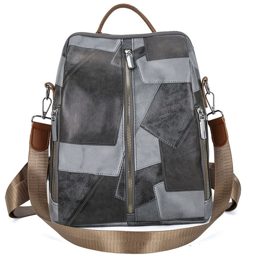 Women's Stitched Cowhide Vintage Summer High Sense Backpacks