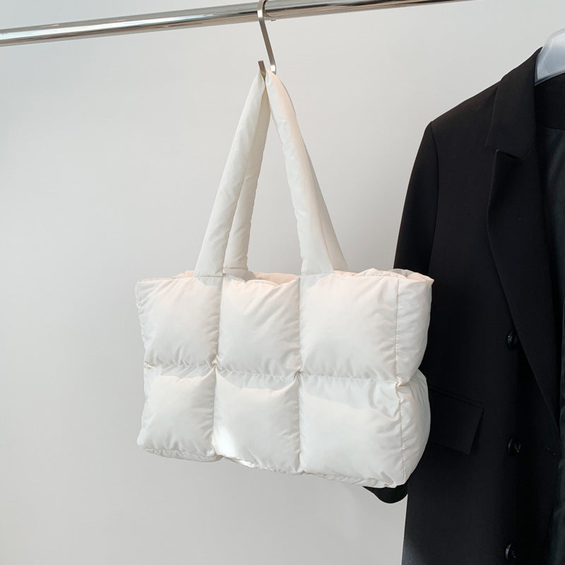 Puff Portable Classic Box Down Jacket Shoulder Bags