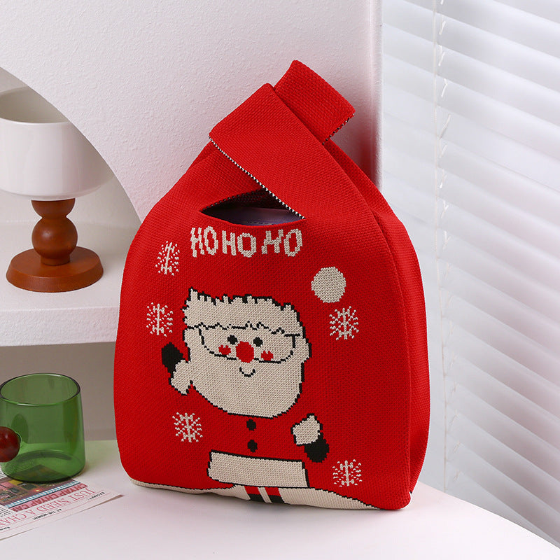 Daily Leisure Christmas Fresh Series Knitted Handbags