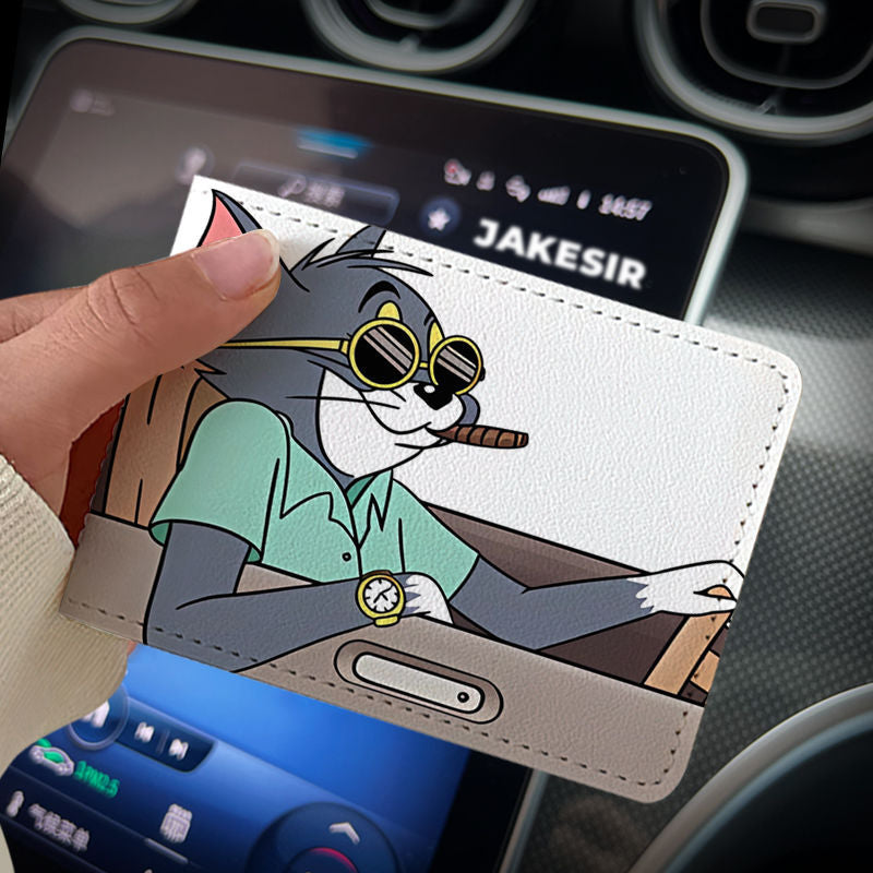 Car Driving License Protective Cover Leather Id Package