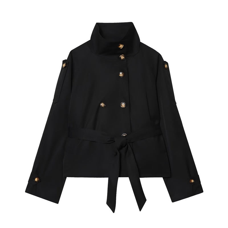Women's Autumn Fashionable Elegant Double-breasted Trench Clothing