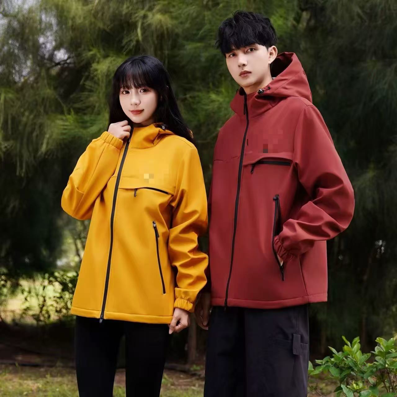 Slouchy Durable Mou Li Soft Shell Coats