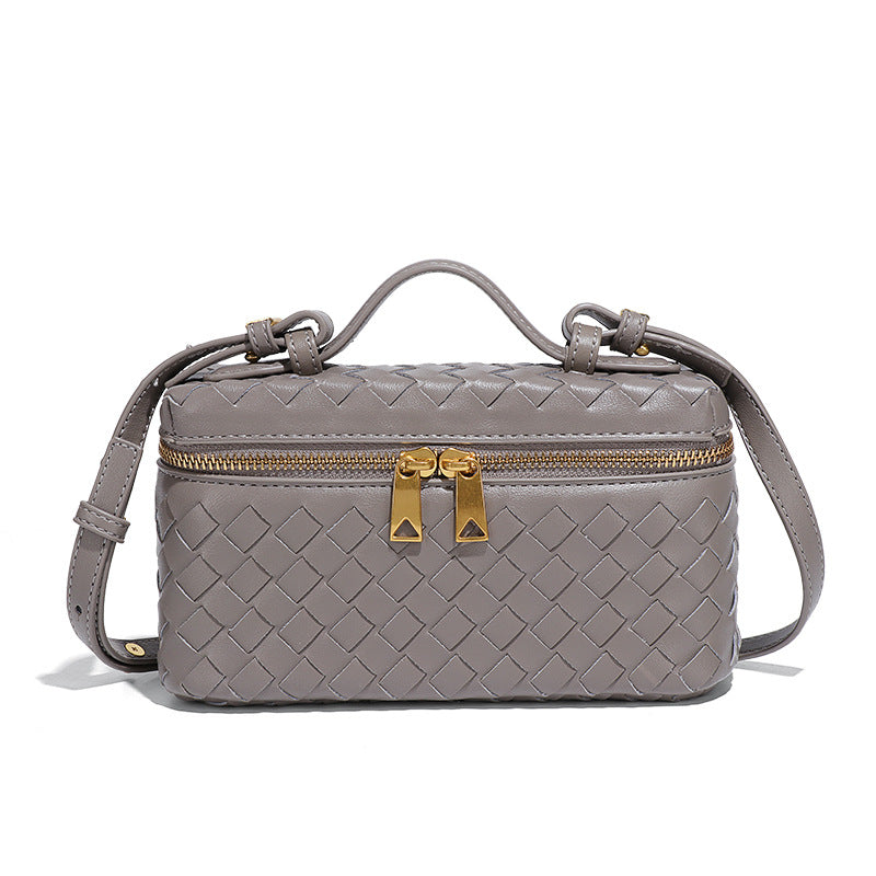 Slouchy Hand-woven Fashion Box Portable Lunch Crossbody Bags