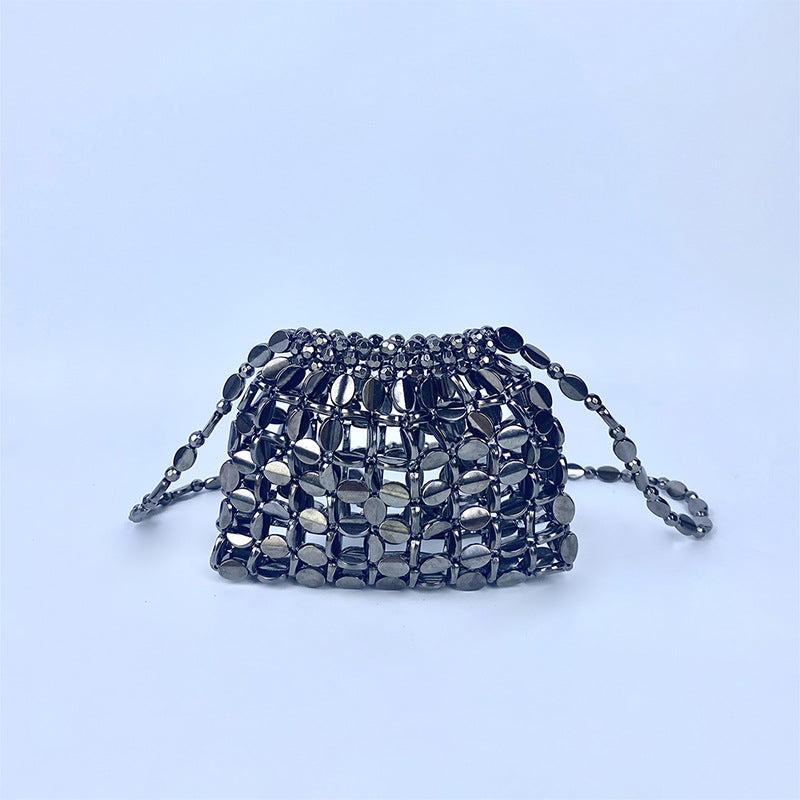 Shiny Retro Sequin Hand-woven Beaded Fashion Shoulder Bags
