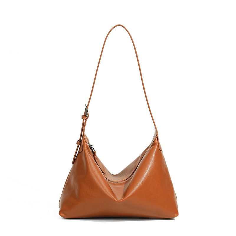 Vegetable Tanning Leather High Sense Dumpling Bags