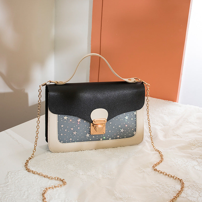Women's Fashion Trendy Korean Style Transparent Star Shoulder Bags