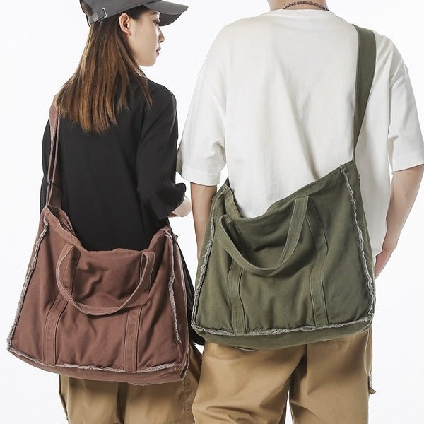 Women's & Men's & Retro Large Capacity Personalized Frayed Bags