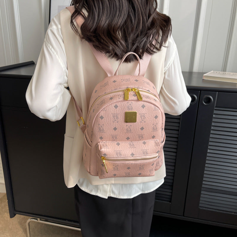 Women's Simple Western Style Large Capacity Korean Backpacks