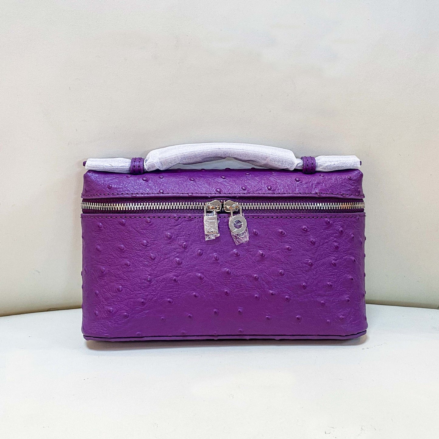 Women's Grain Cowhide Lunch Box High-grade Portable Small Square Bags