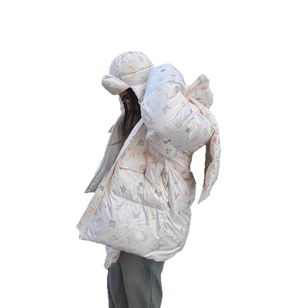 Fresh Sweet Style Stand Collar Flower Coats