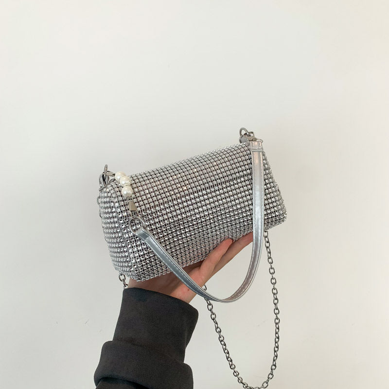 Women's Korean Fashion Trendy Light Diamond Niche Shoulder Bags