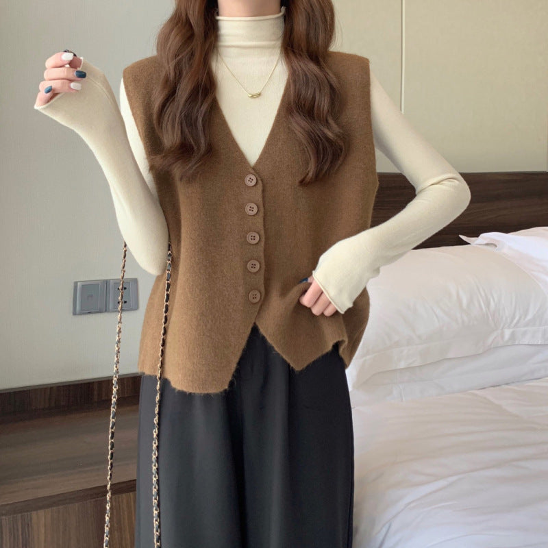 Women's Early Knitted Bandage Dress Small Waistcoat Women's Vest