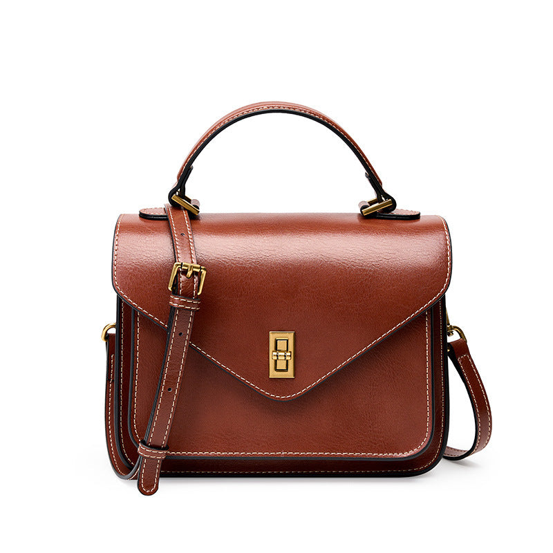 Women's Genuine Leather Vegetable Tanning High-grade Simple Fashion Elegant Crossbody Bags
