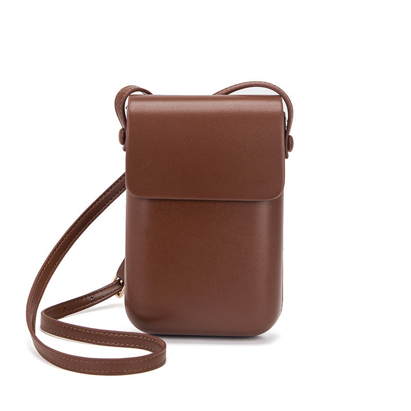 Fashionable Vertical Korean Style Texture Mobile Crossbody Bags