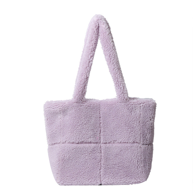 Unique High-grade Plush Trendy Fashion Furry Shoulder Bags
