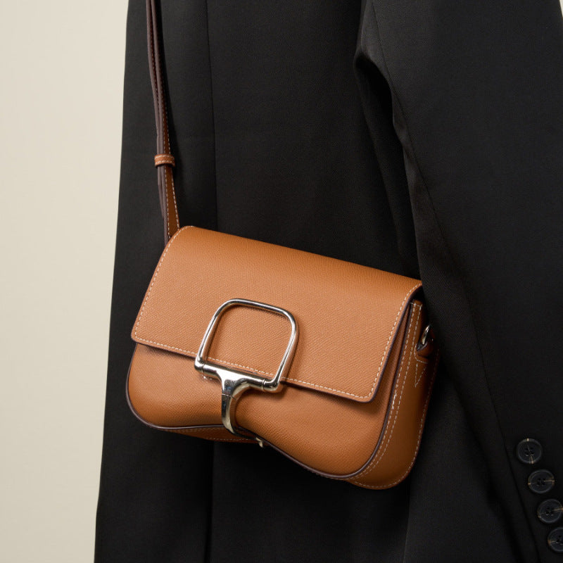 Leather Palm Print Cushion High Sense Crossbody Bags