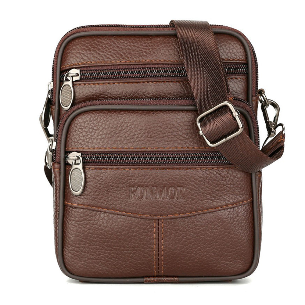 Men's Versatile Genuine Leather First Layer Bags