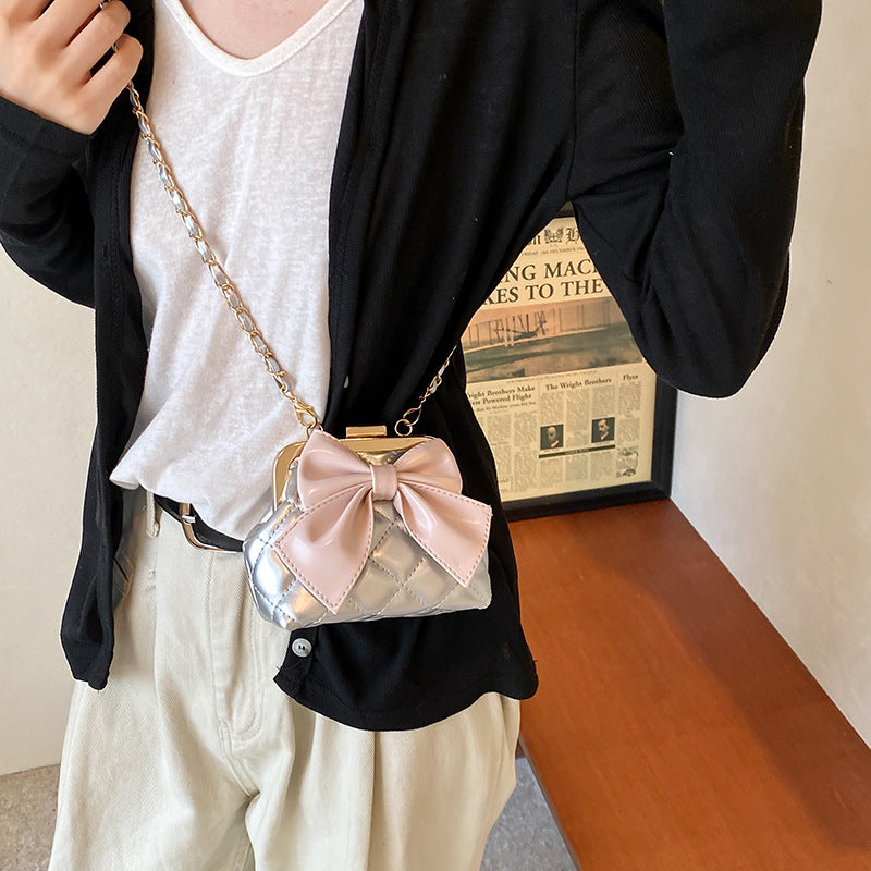 Women's Popular Fashion Leisure Chain Cute Bow Shoulder Bags