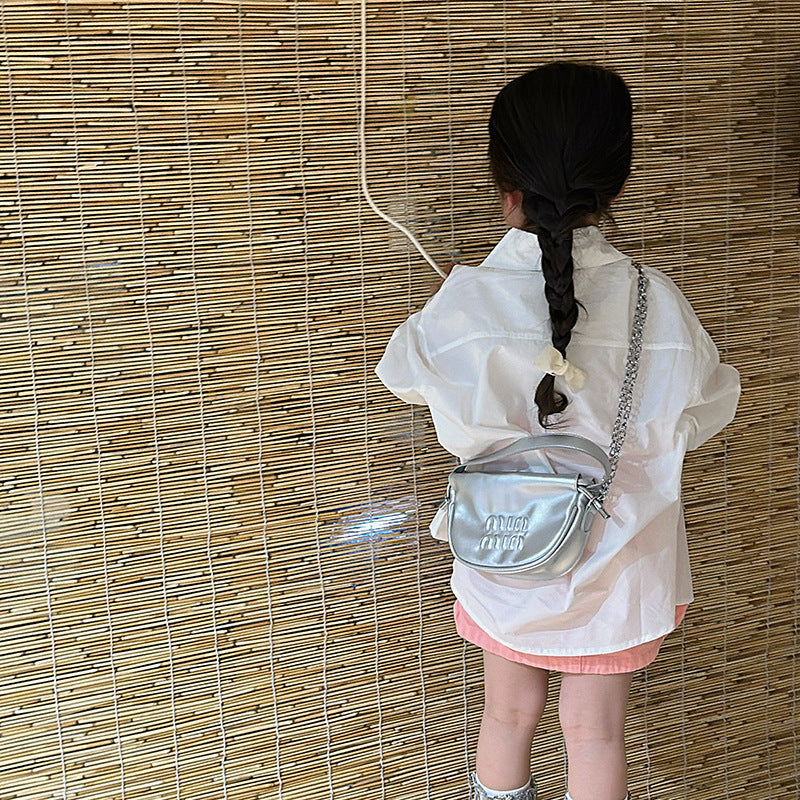 Children's Trendy Summer Drawstring Western Style Pleated Crossbody Bags