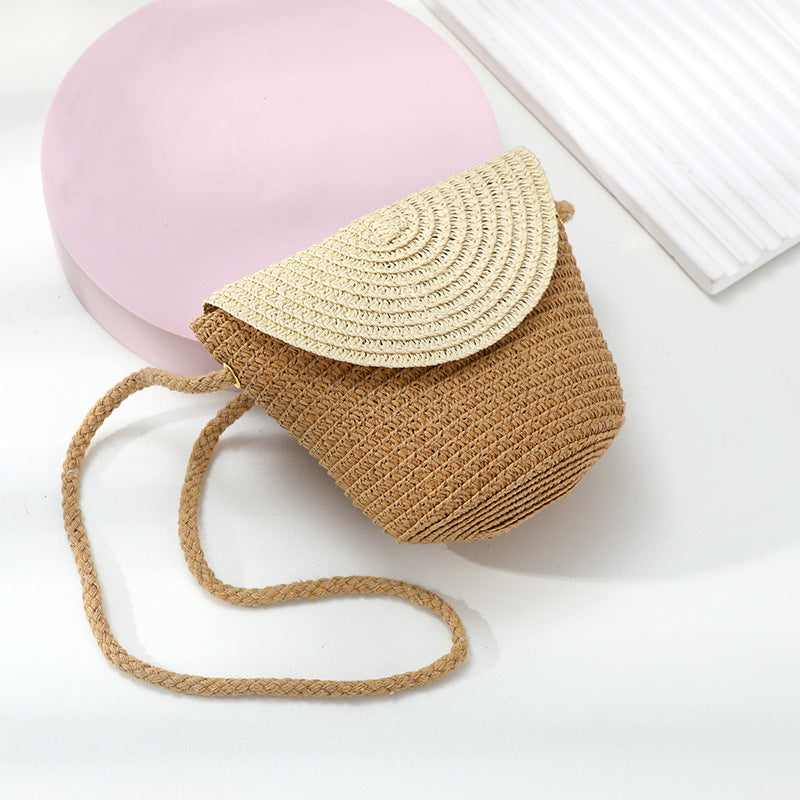 Women's Summer Seaside Holiday Straw Colorful Woven Bags