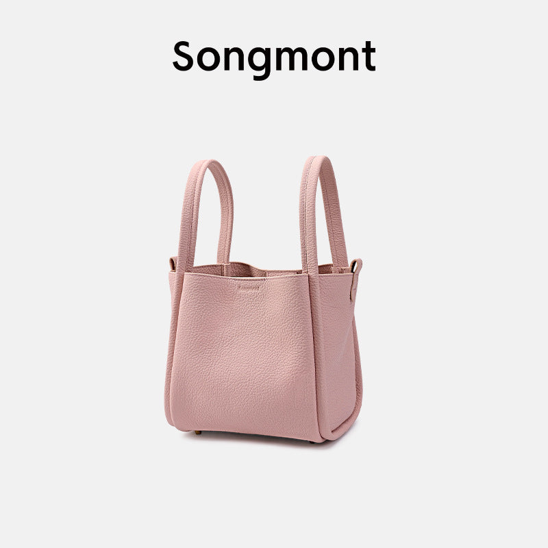 Vegetable Basket Series Genuine Leather Large Capacity Shoulder Bags