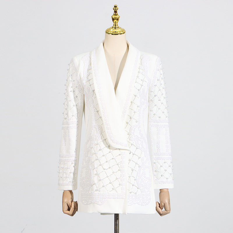 Women's Affordable Luxury Autumn Beaded High-grade Figure Blazers