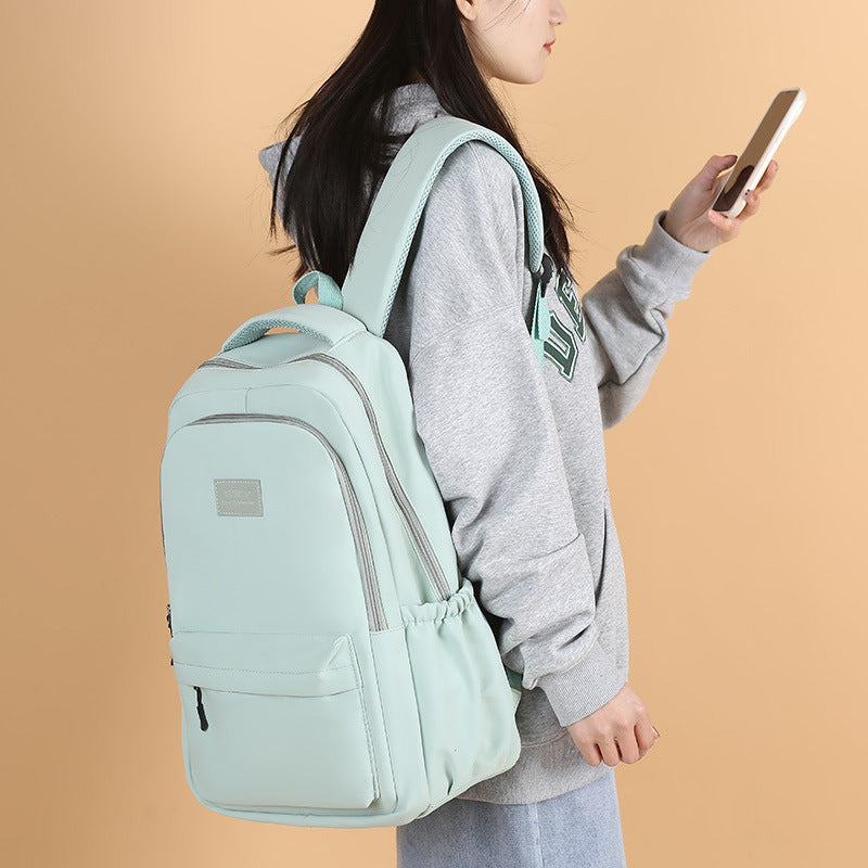 Women's & Men's & Junior's College Style Solid Color High Large Backpacks