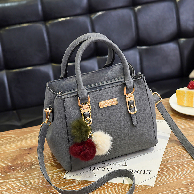 Women's Fashion Large Capacity Fur Ball Crossbody Bags