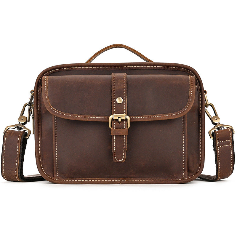 Men's Leather Crazy Horse First Layer Cowhide Men's Shoulder Bags