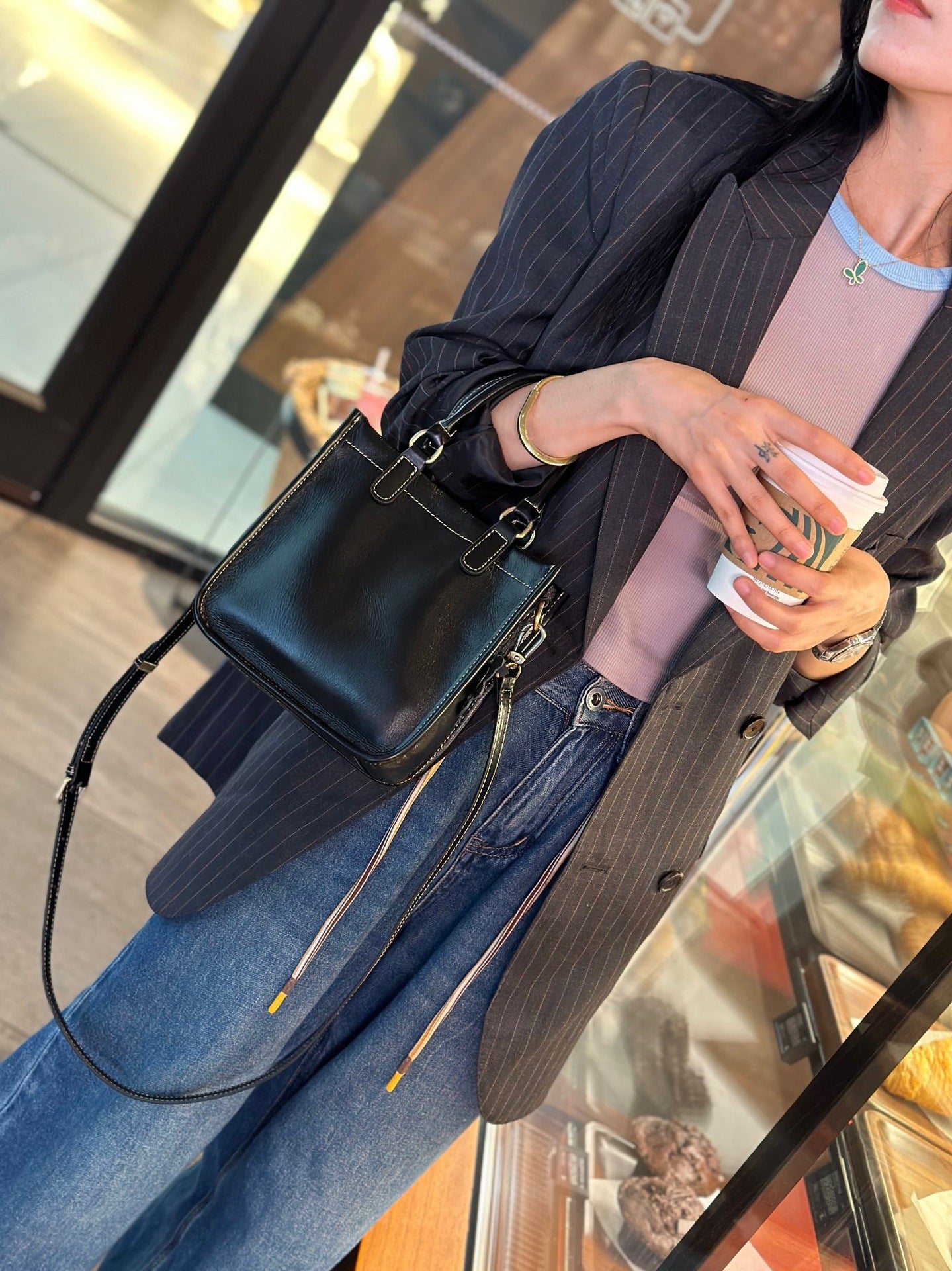 Women's Spring Genuine Leather Commuter Portable Bags