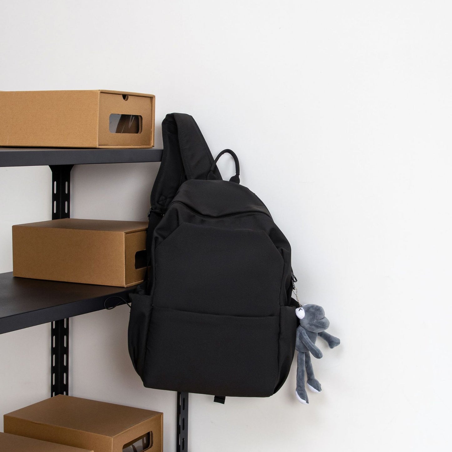 Simple Pure Color Trendy Couple Large Backpacks