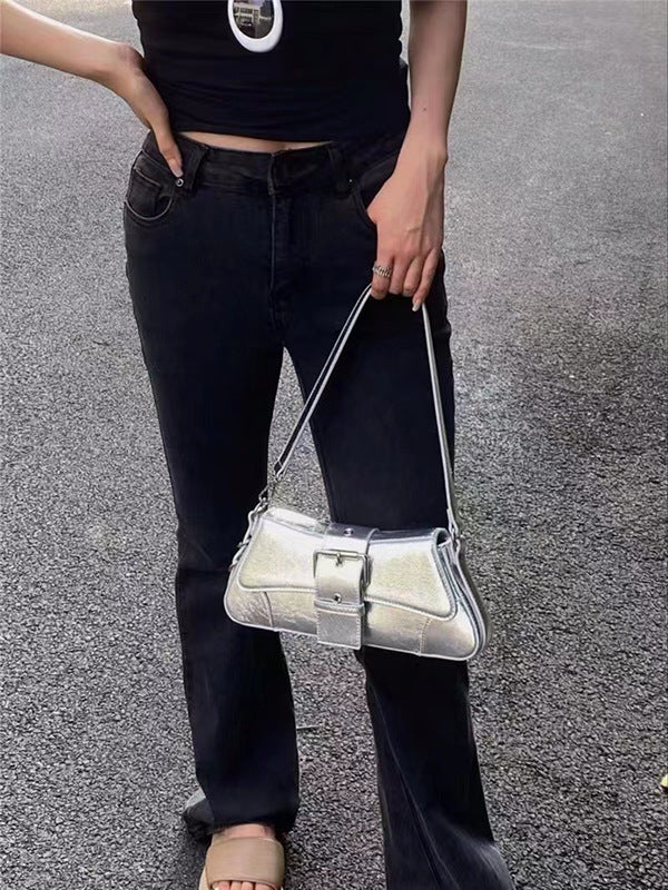 Niche Sweet Cool Hot Fashionable Modern Metal Armpit Bags