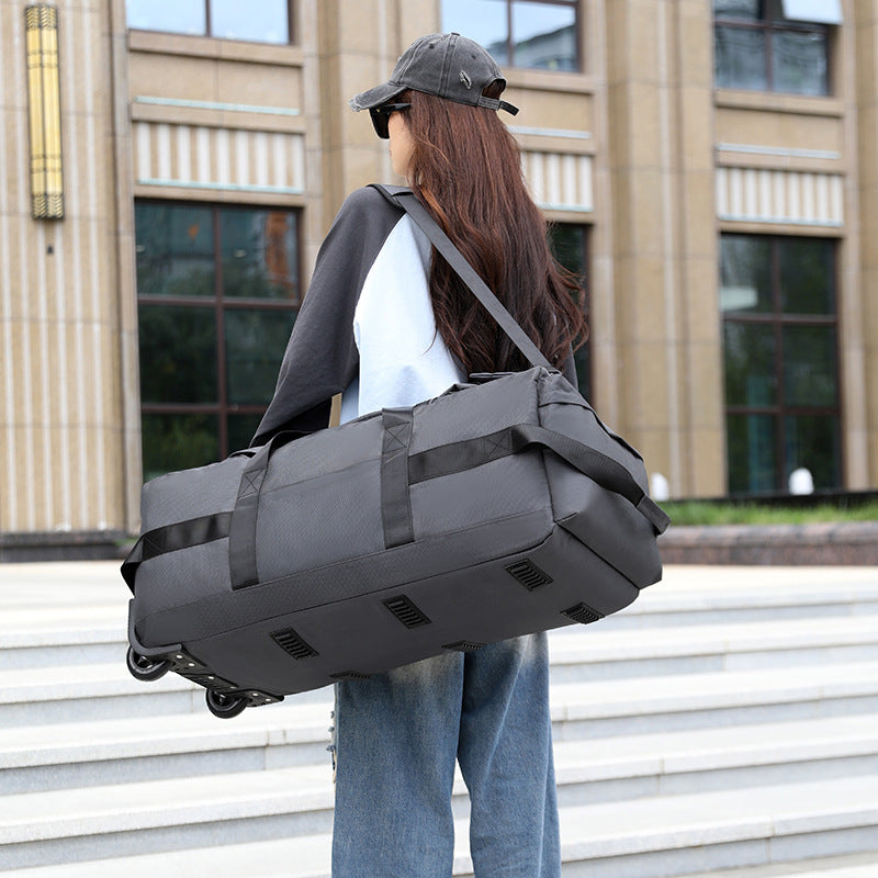 Capacity Portable With Wheels Folding Camping Travel Bags