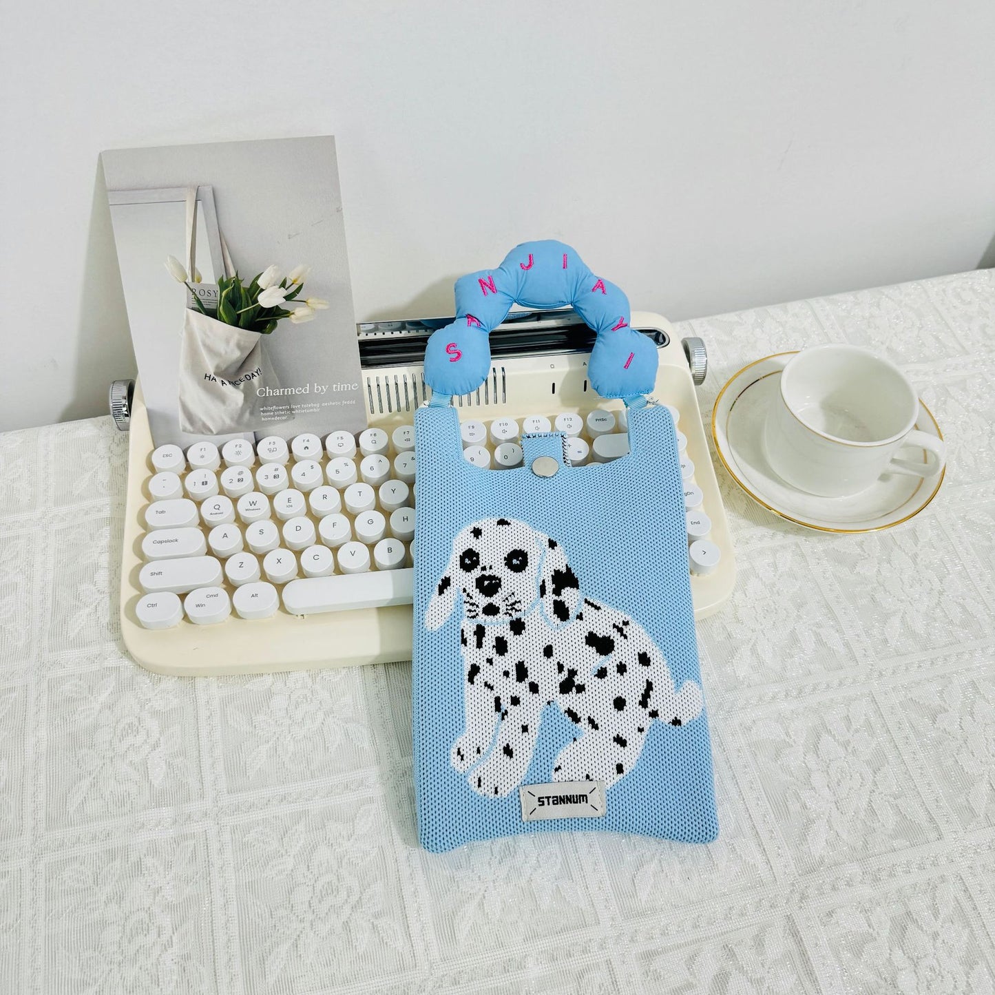 Creative Cute Cartoon Cat Knitted Mini Crossbody Bags