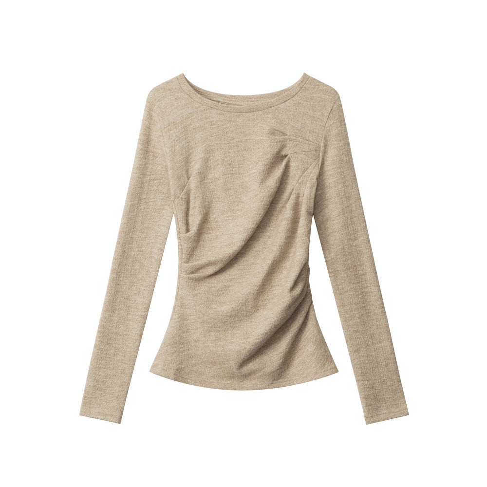 Women's Irregular Long Sleeve T-shirt Slim Fit Blouses