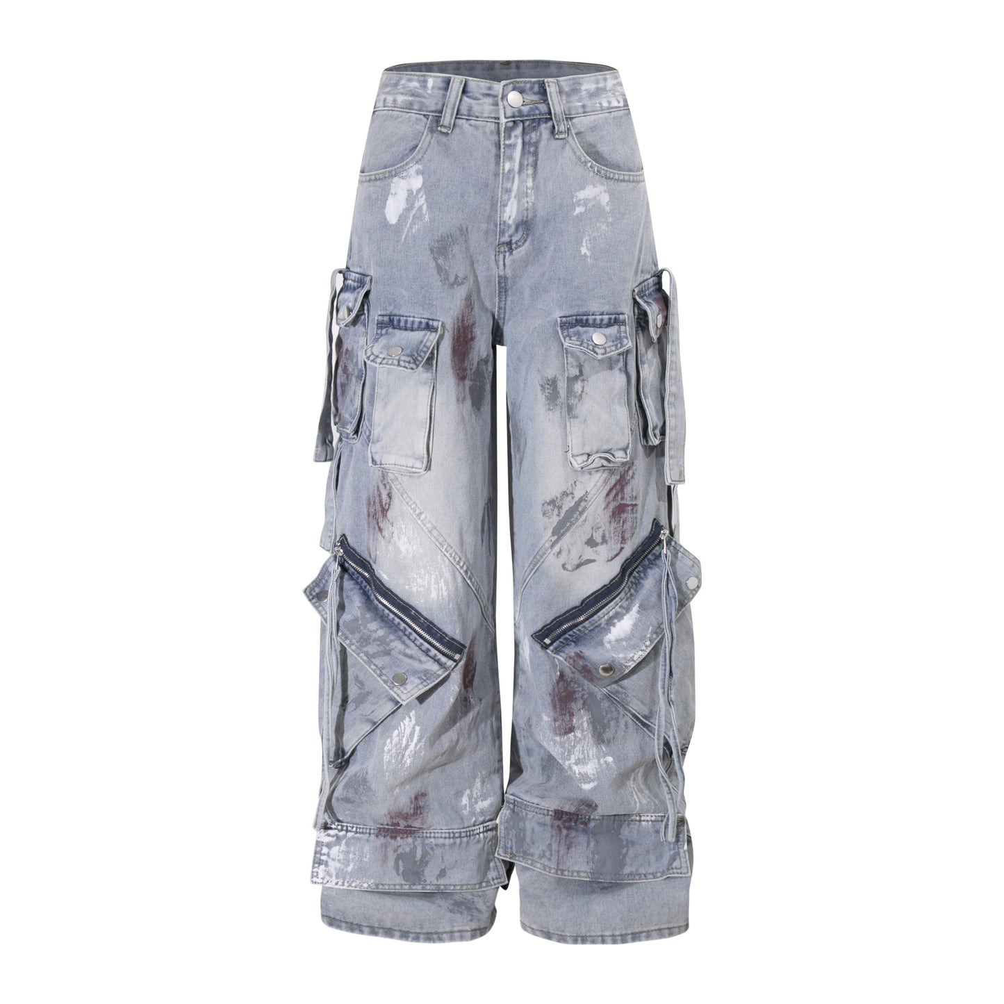 Beauty Retro High Street Loose Design Jeans