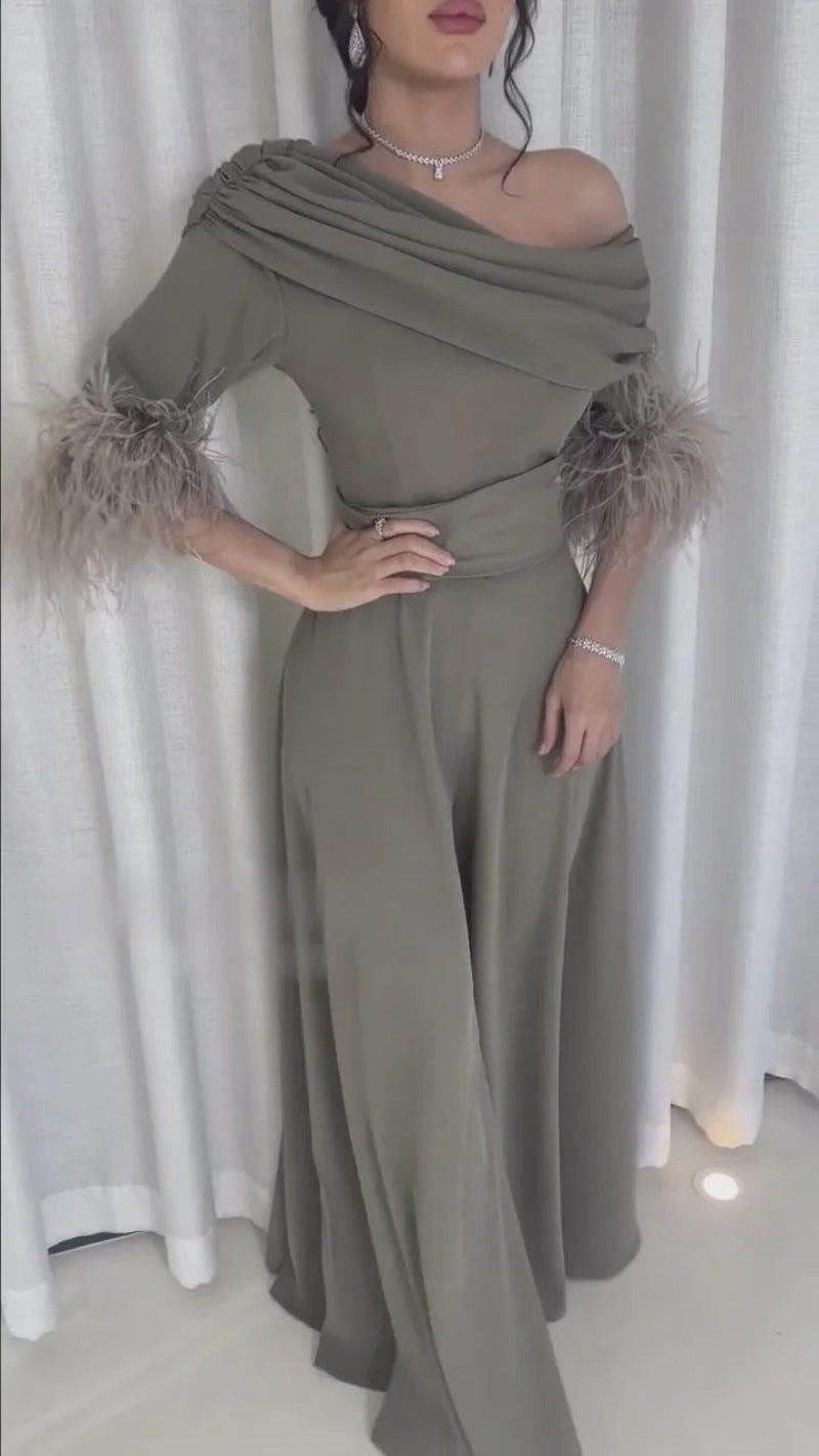 Innovative Feather Stitching Sexy Fashion Loose Jumpsuits
