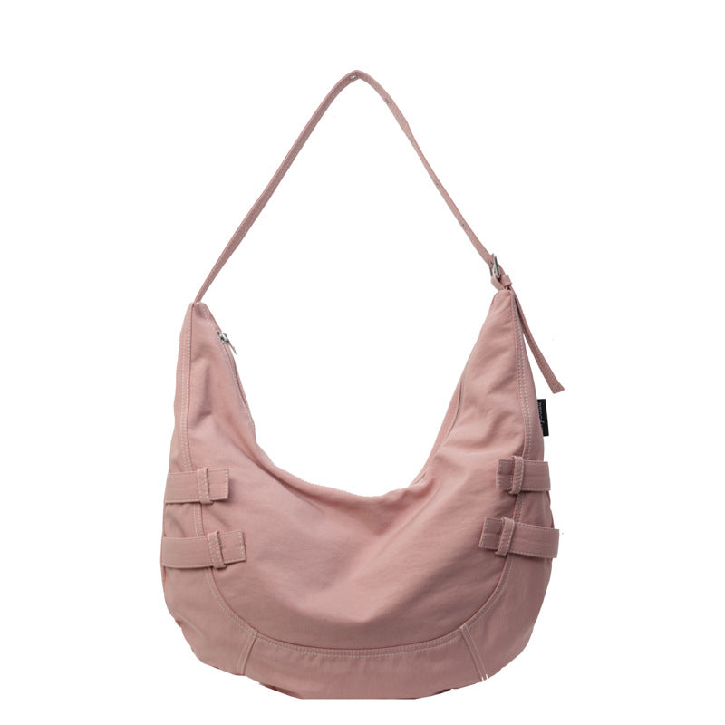 Large Capacity Canvas Croissant Commuter Korean Shoulder Bags