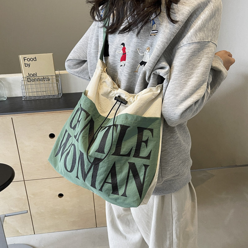 Unique Slouchy Letter Printing Simple Fashion Shoulder Bags
