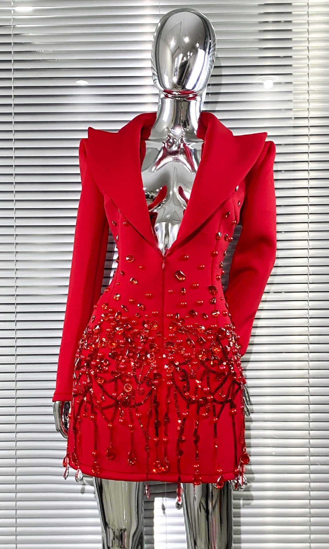 Luxury Rhinestone Sequins Pearl Sexy Low Dresses