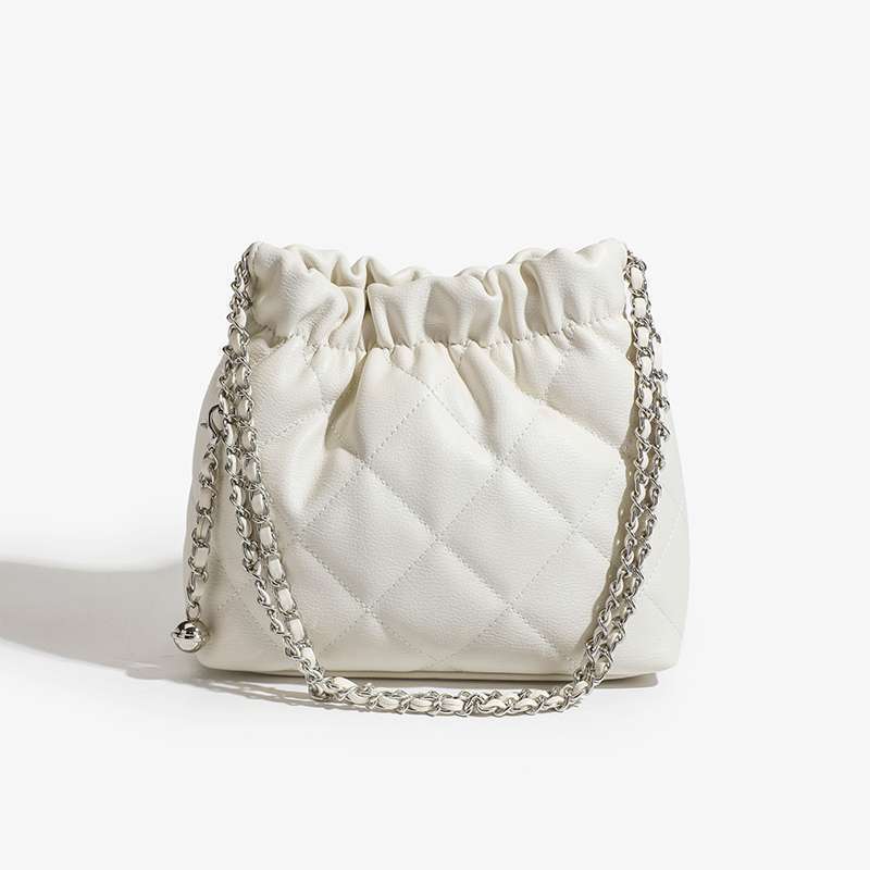 Niche High-grade Rhombus Garbage Style Chain Shoulder Bags